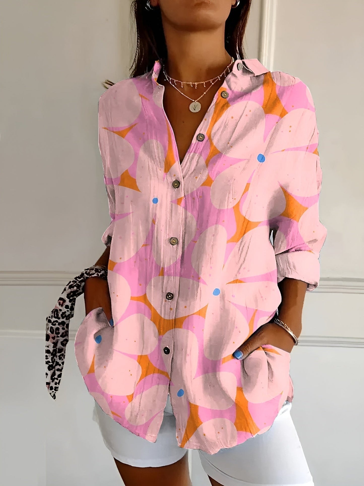 Eline Dames Blouse | Bloemenprint, Luchtige Pasvorm 5