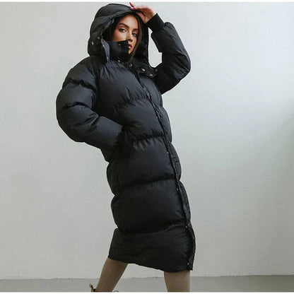Eline Dames Jas Winter | Gewatteerd, Lange Snit, Hoge Kraag