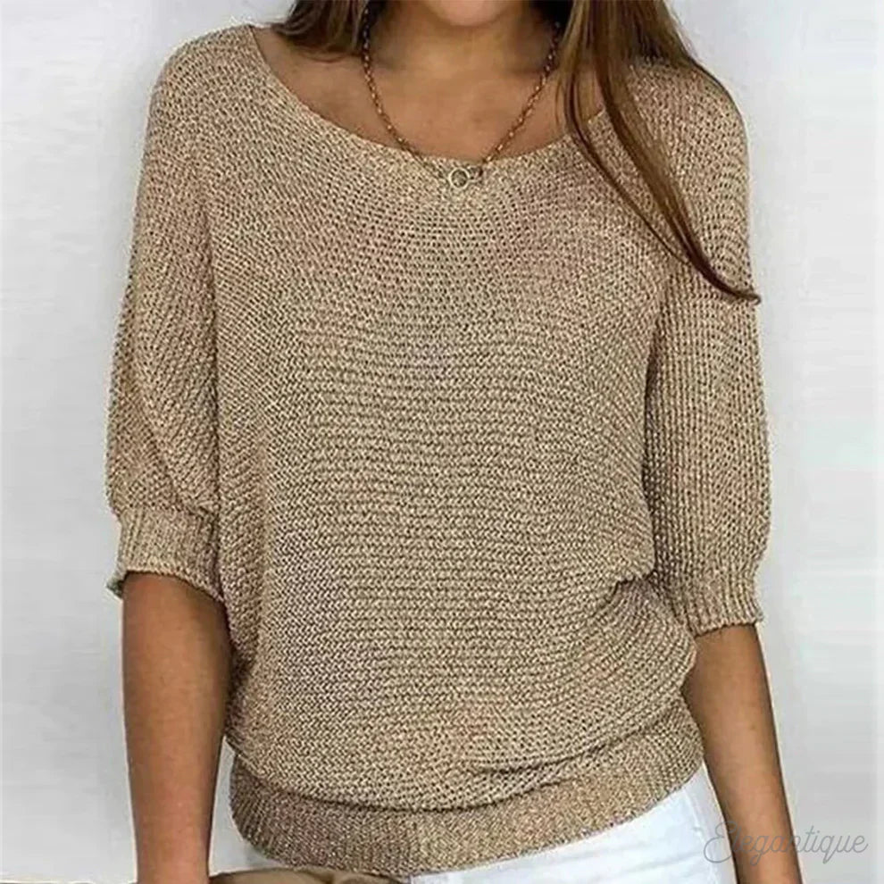 Eline Dames Trui | Elegante Pasvorm, Hoogwaardige Katoenmix 0