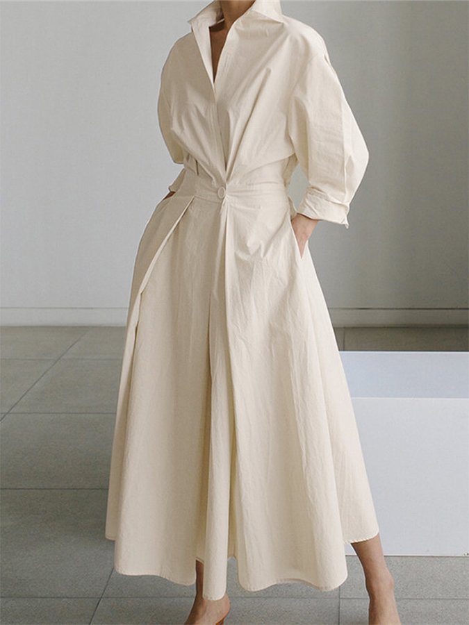 Eline | Zomerjurk in Maxi-Lengte met Vintage Halslijn 0