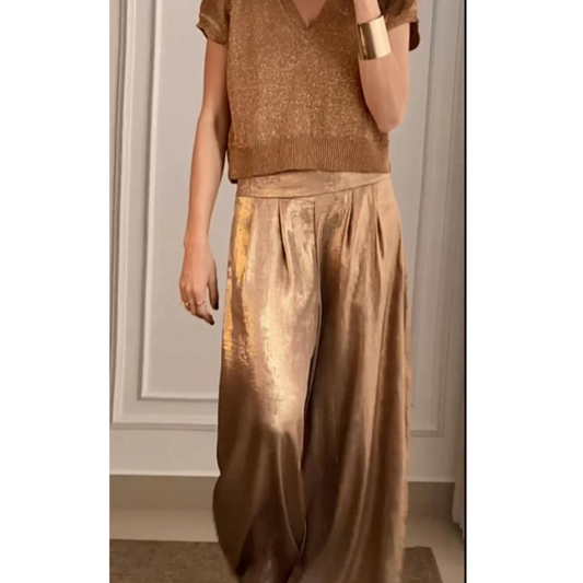 Élise | Elegante Dames Set van Top en Hoge Taille Broek 0