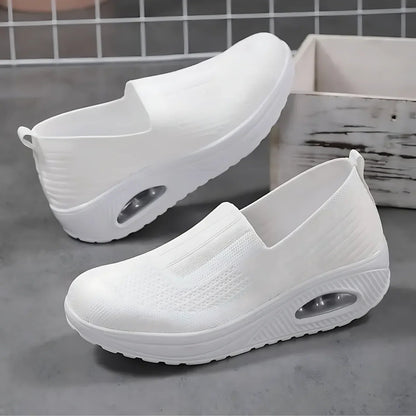 Ella Dames Sneakers | Elastisch Mesh, Verhoogde Sleehak 5