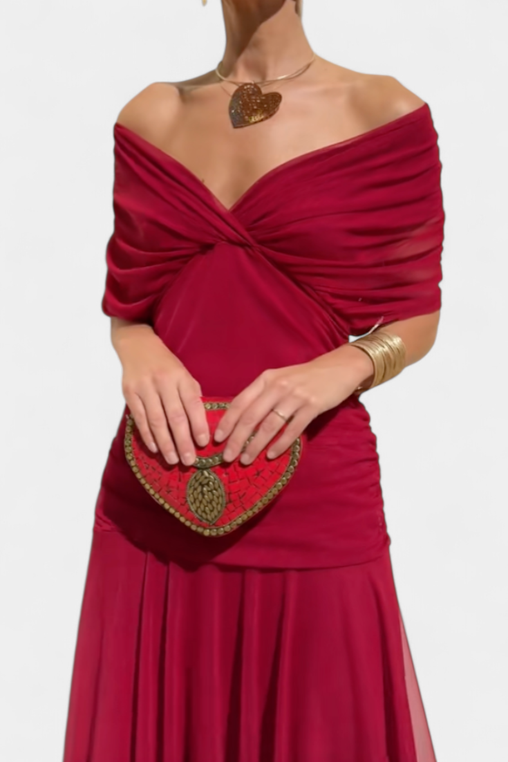 Eryzzia Elegante Jurk | V-hals, Geplooide Taille, Maxi Lengte 10