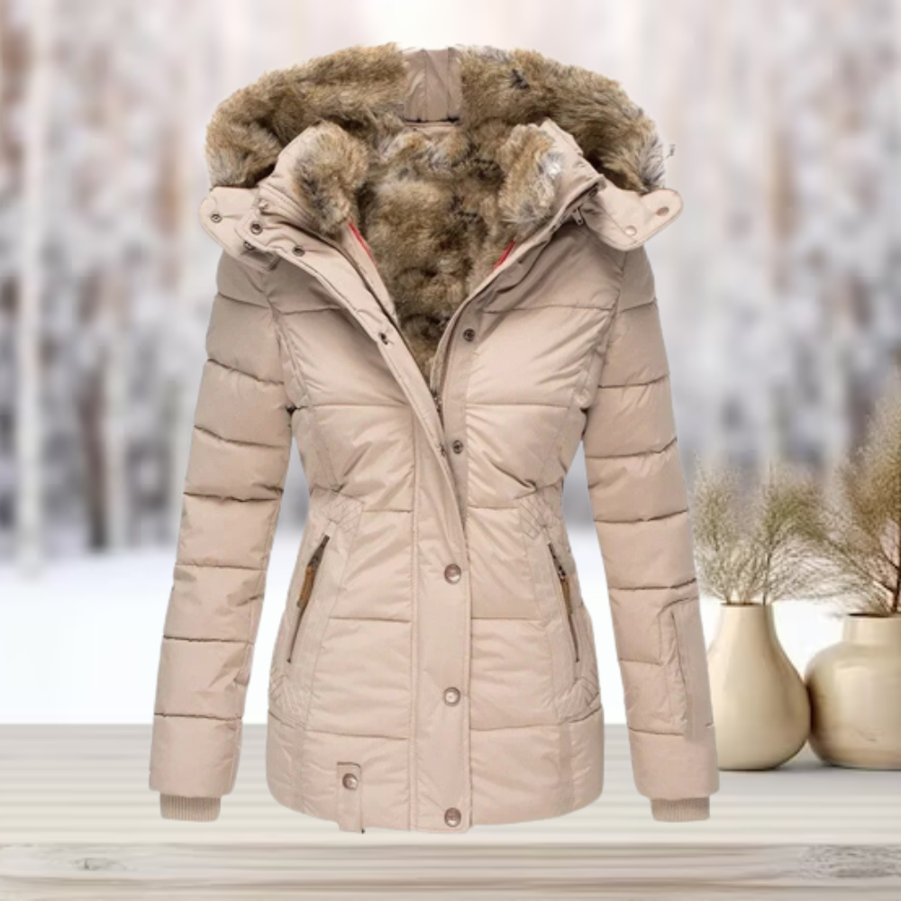 Eulalia Dames Winterjas | Waterafstotend, Elegante Gewatteerde Jas 0