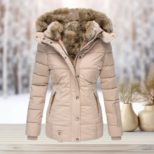 Eulalia Dames Winterjas | Waterafstotend, Elegante Gewatteerde Jas 0