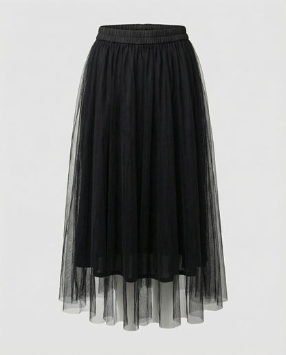 Evelyn Dames Rok | Hoge Taille, Enkellang, Elegant 4