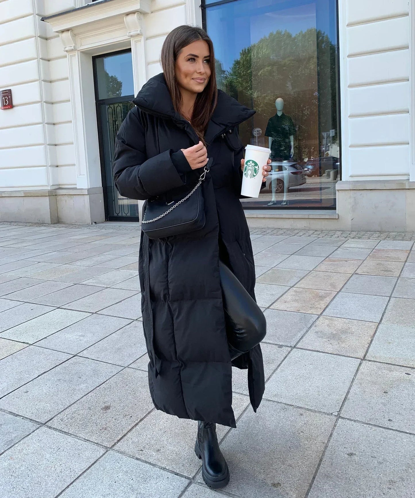 Evelyn Lange Winterjas Dames | Gewatteerd, Warm en Elegant 0
