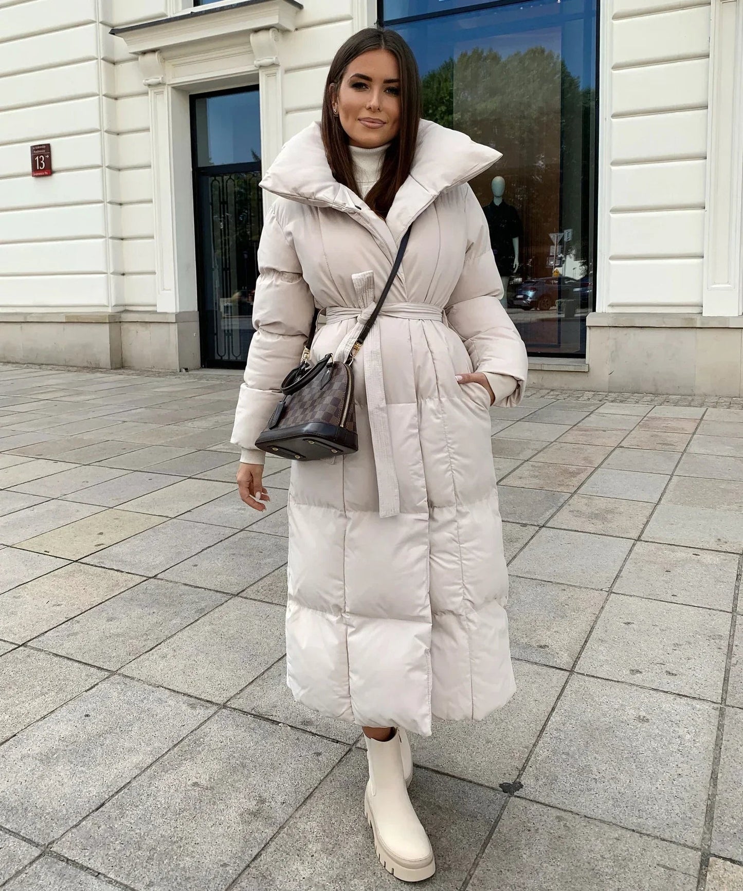 Evelyn Lange Winterjas Dames | Gewatteerd, Warm en Elegant 2