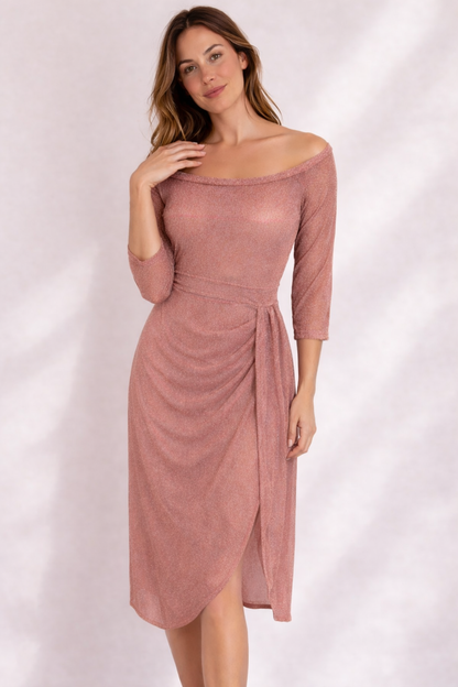 Fleurige Feestjurk Dames | Off-Shoulder, Transparante Stof voor Bruiloft 2