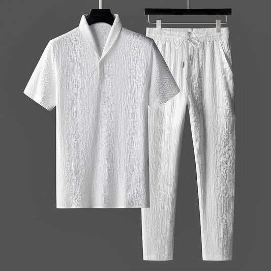 GIOVANNI | Luxe Casual Set voor Heren met Textuur 0