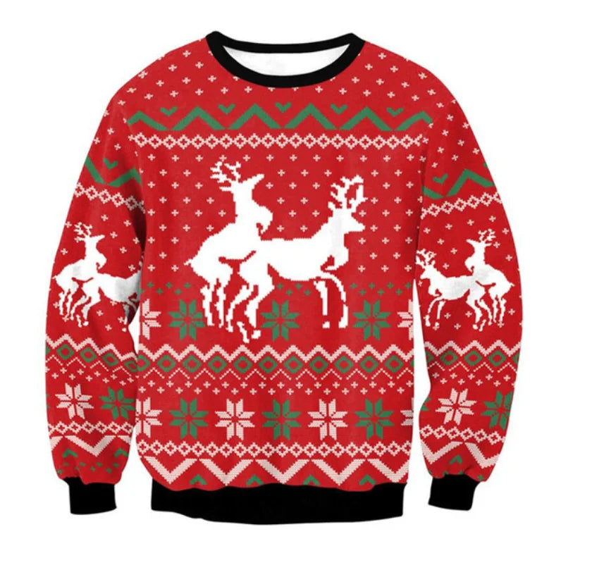 Gero Heren Trui | Warm Gebreid met Kerstprint, Comfortabel