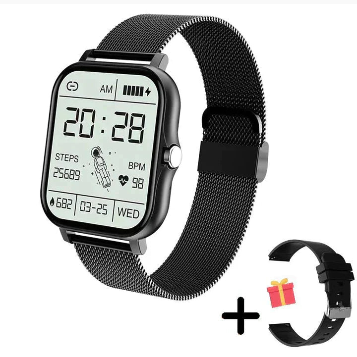 Giga Smartwatch Voor Dames | Vierkant Kleurendisplay, Magnetische Mesh-Armband 2