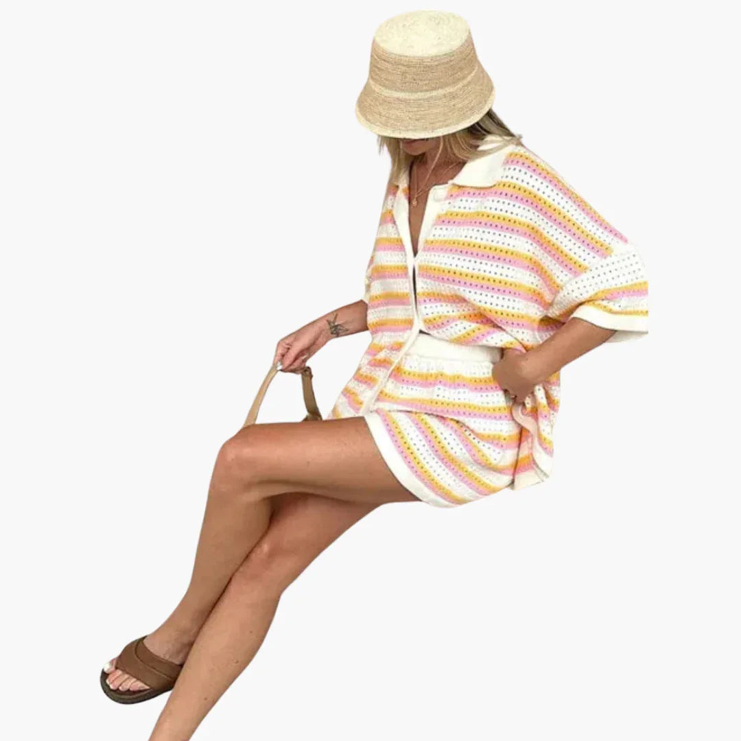 Gina Dames Zomeroutfit | Gehaakte 2-delige Set, Lichtgewicht en Ademend 2
