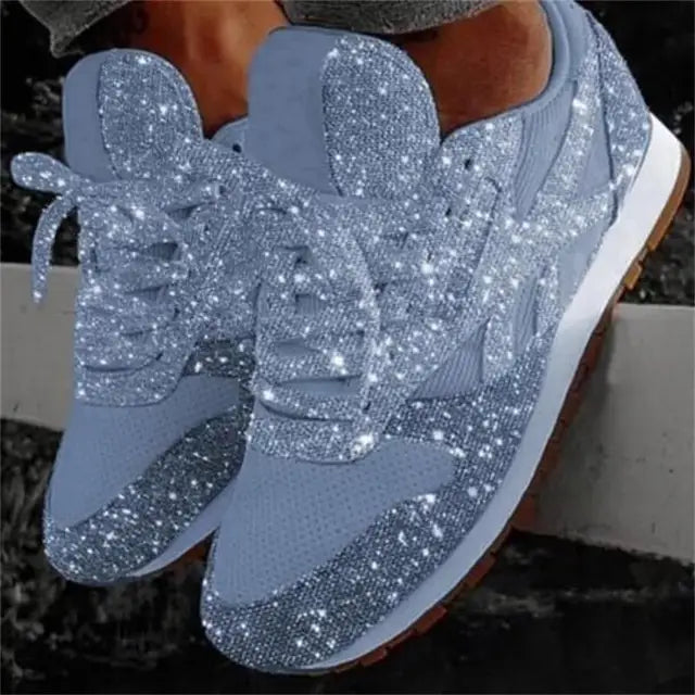Glitter Sneakers Dames | Ademend PU en Mesh, Casual Elegant 5