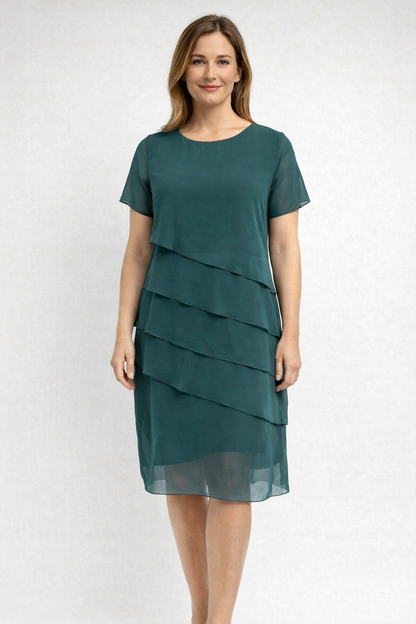 Hanna Damesjurk | Asymmetrische Transparante Overlay, Knie-lengte Zomerstijl 1