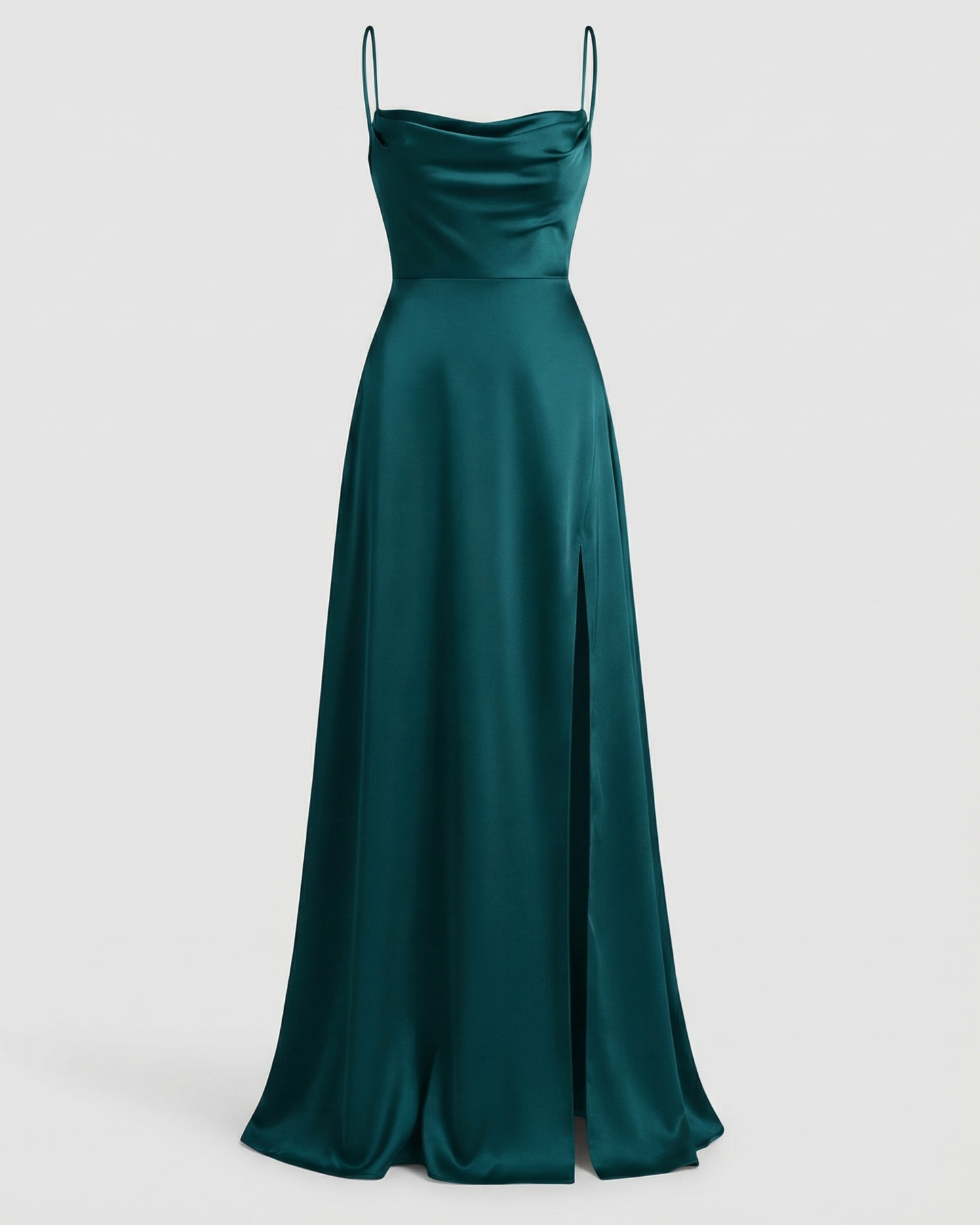 Harmoni Dames Maxi Jurk | Vloeiende Polyester met Zijsplit en Gevlochten Rugdetail 4