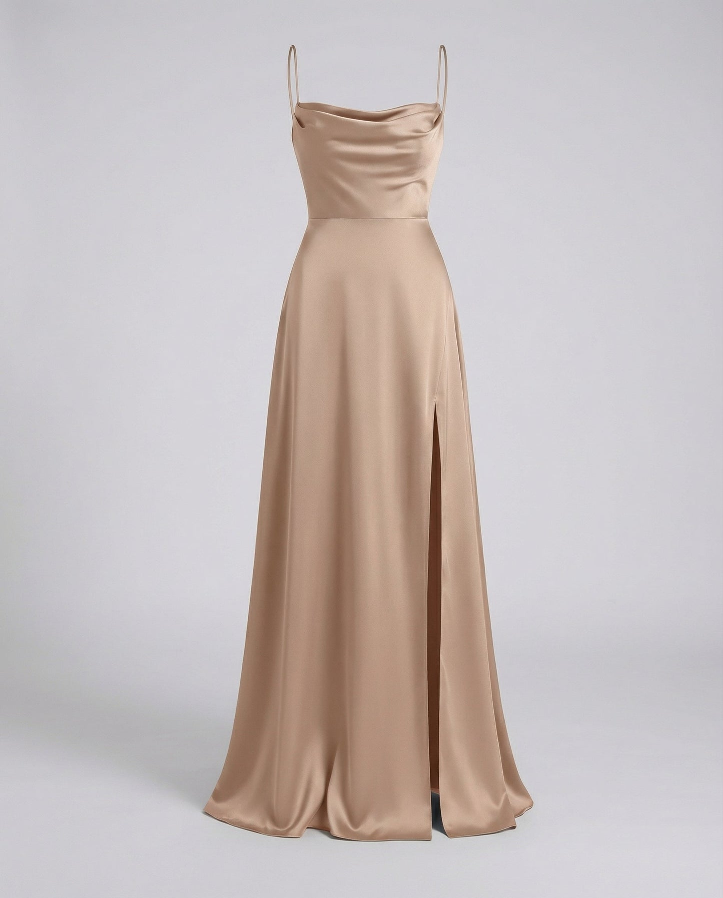 Harmoni Dames Maxi Jurk | Vloeiende Polyester met Zijsplit en Gevlochten Rugdetail 8