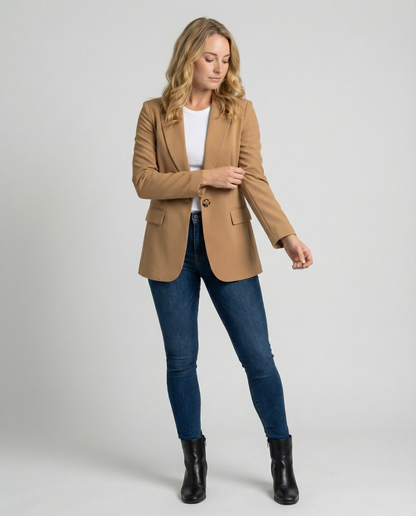 Hedwig Dames Blazer Zwart | Flatterende Snit, Tijdloos Ontwerp 0
