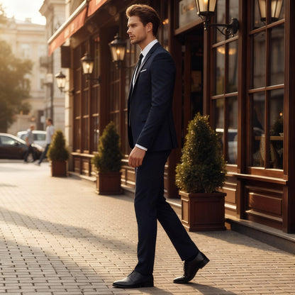 Hendrik Heren Pak | Slim Fit Viscose Mix, Elegant Trouwpak Man 1