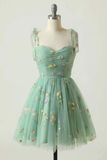 Hilda Dames Cocktailjurk | Geborduurd Tulle, Korte Snit voor Bruiloft 8