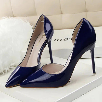 Hilda Dames Pumps | Zwarte Synthetische PU met Orthopedische Binnenzool 5