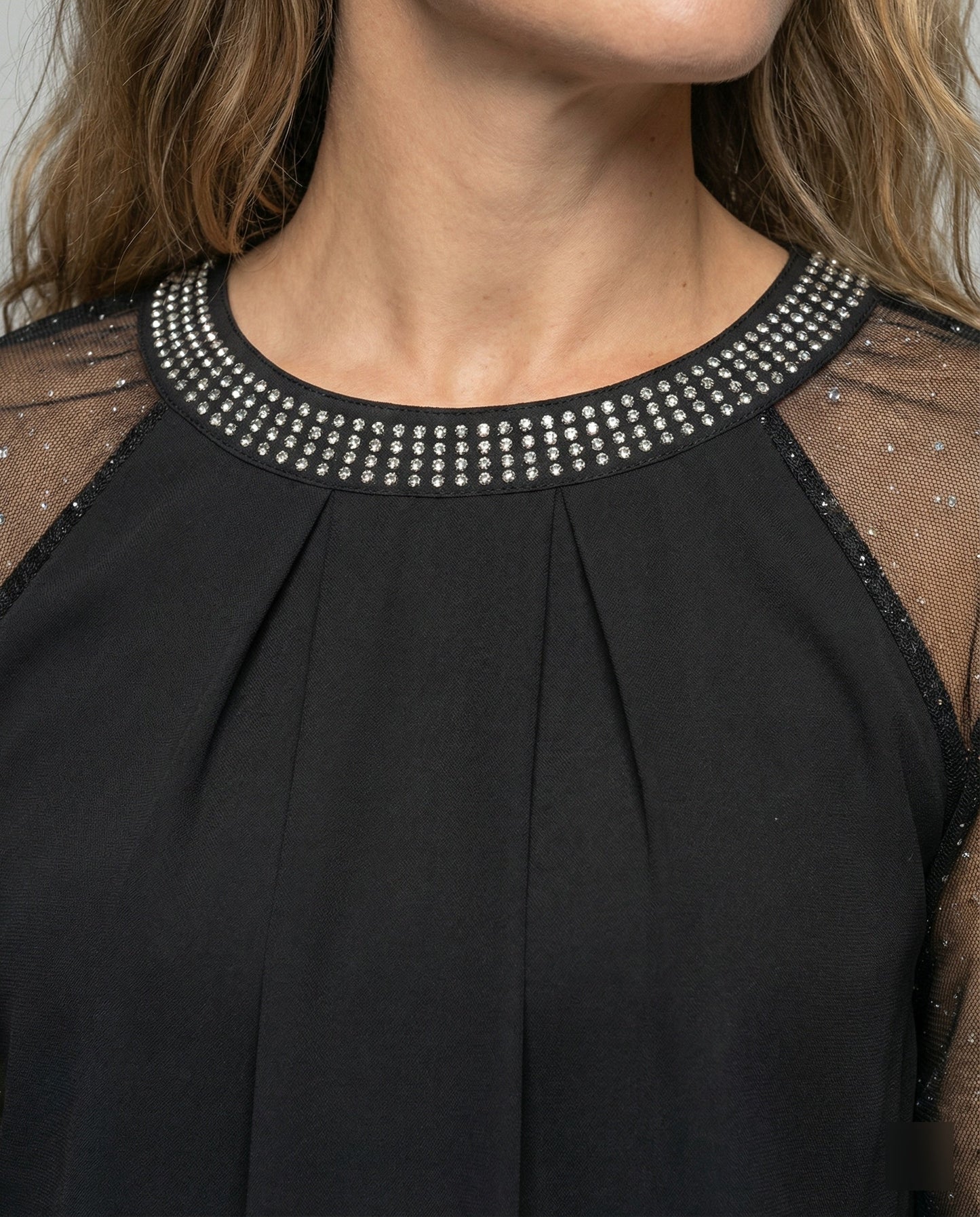 Hilda Dames Top | Elegante Pailletten en Mesh, Comfortabele Regular Fit 2