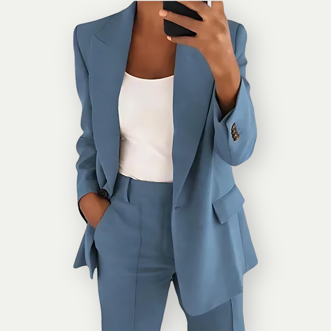 Hilde Dames Set | Polyester Tweedelige Blazer en Broek Set 5