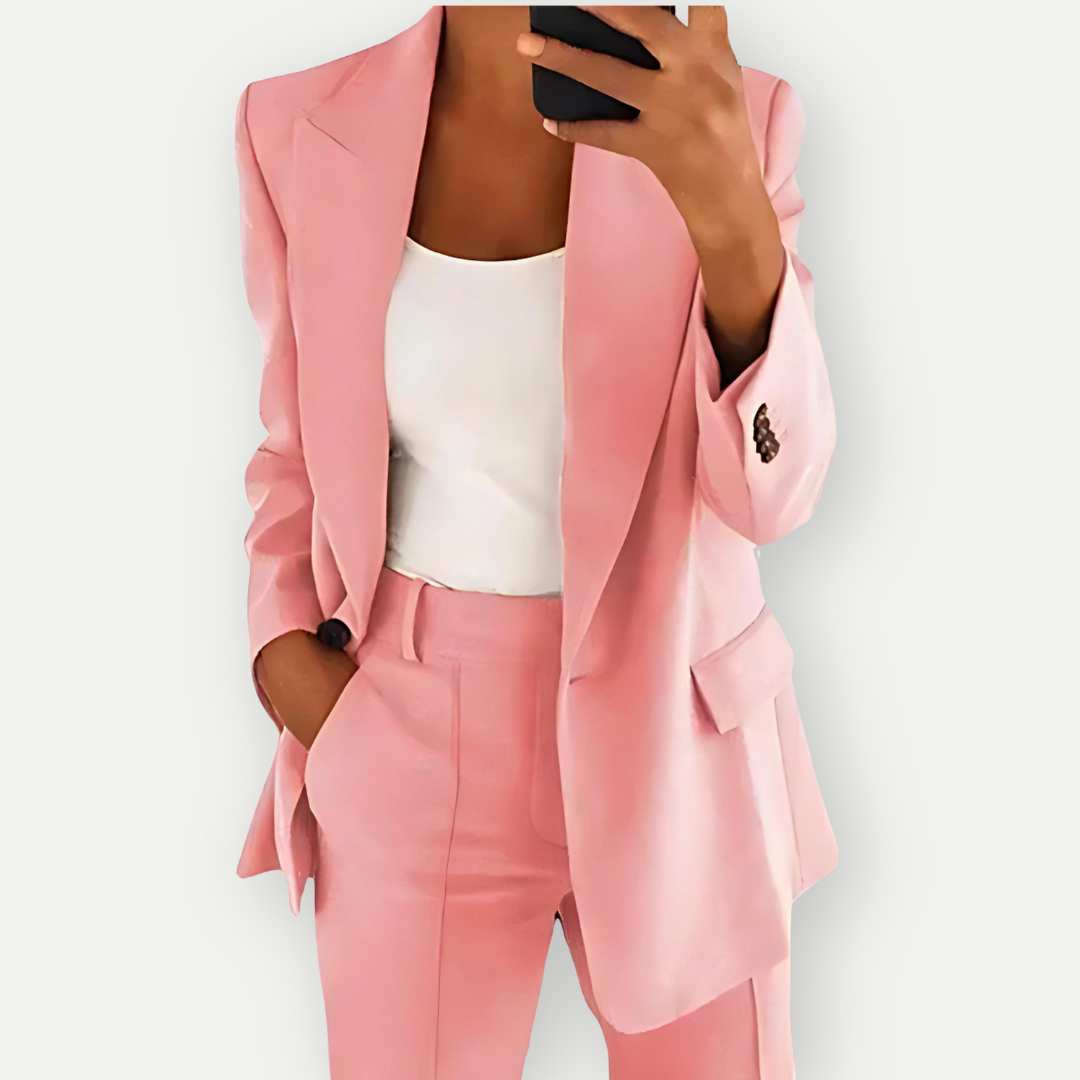 Hilde Dames Set | Polyester Tweedelige Blazer en Broek Set 6
