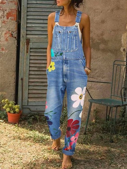 Hilde Dames Tuinbroek | Handgemaakte Bloemmotieven, Duurzaam Denim 5
