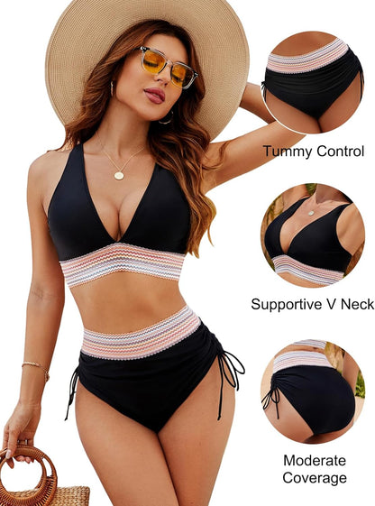 Holly Buikcontrole Bikini voor Dames | Verstelbare Bandjes, Hoge Taille 4
