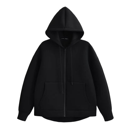 Holly Dames Winterjas | Grijze Lange Rits met Capuchon, Comfortabel en Stijlvol 0