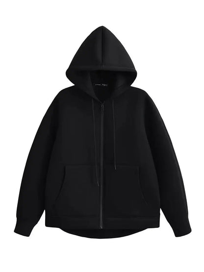Holly Dames Winterjas | Grijze Lange Rits met Capuchon, Comfortabel en Stijlvol 3