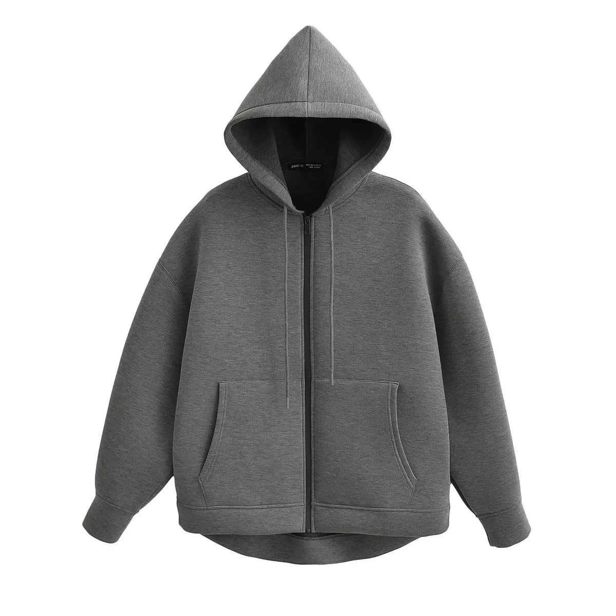Holly Dames Winterjas | Grijze Lange Rits met Capuchon, Comfortabel en Stijlvol 5