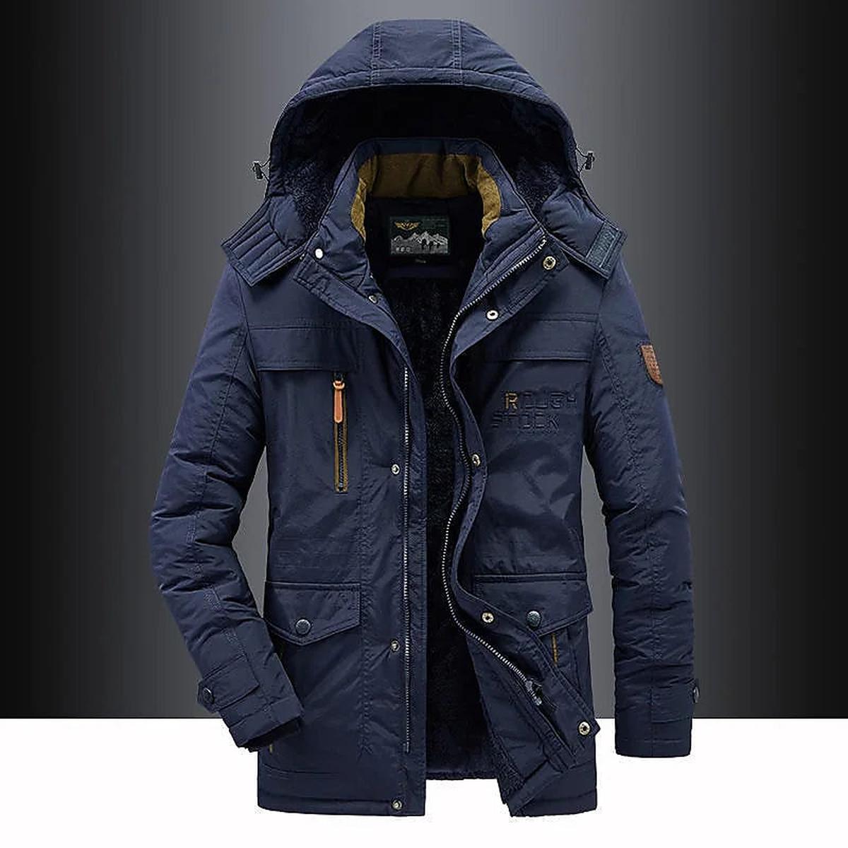 Hugo Heren Parka | Fleece Voering, Nepbont Capuchon, Winterjas