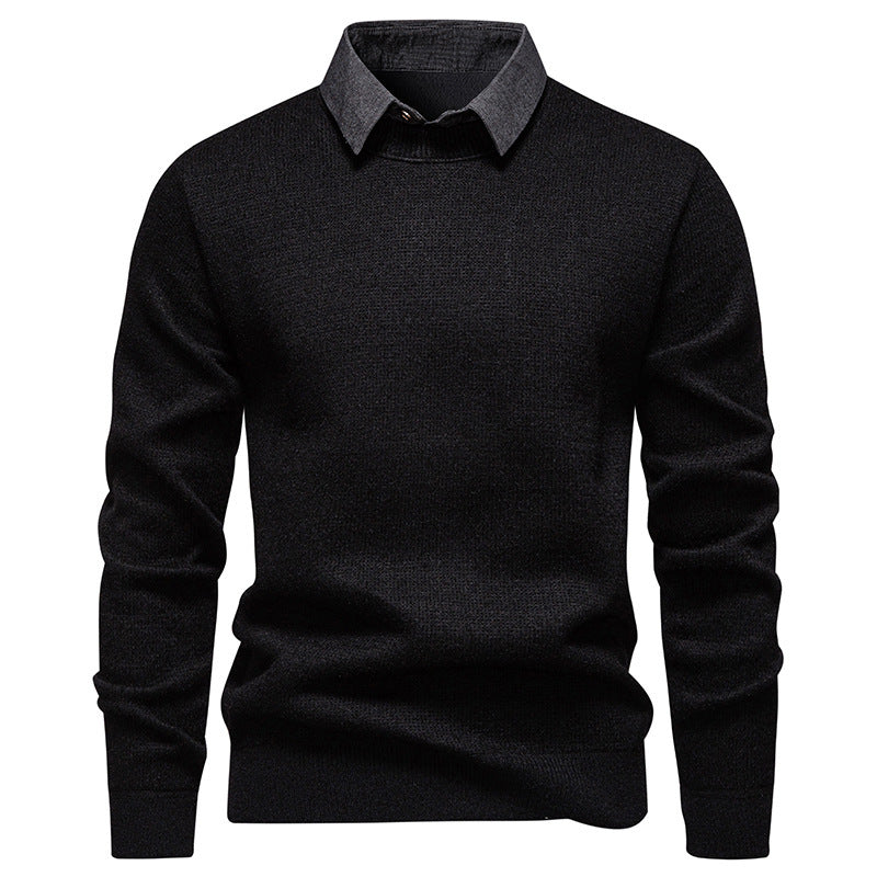 Hugo Heren Trui | Fijngebreid Polyester, Moderne Kraag 0