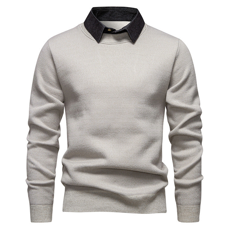 Hugo Heren Trui | Fijngebreid Polyester, Moderne Kraag 1