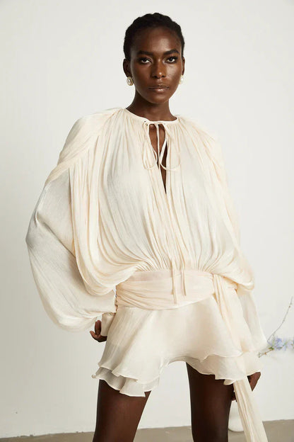 ISMARA | Jurk met Ballonmouwen en Flatterende Taille 6