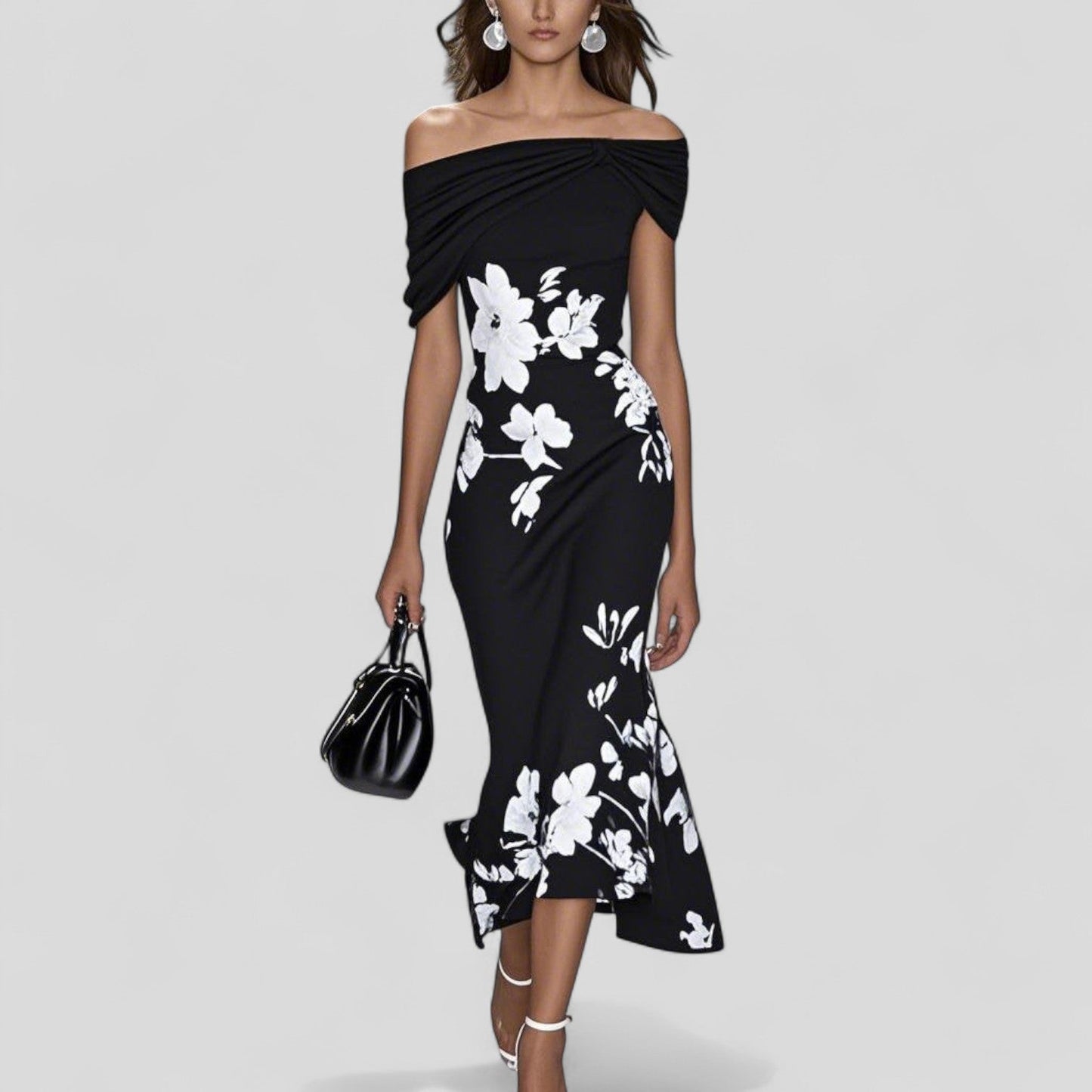 Iris Dames Midi Jurk | Unieke Print, Ademend en Flatterend 2