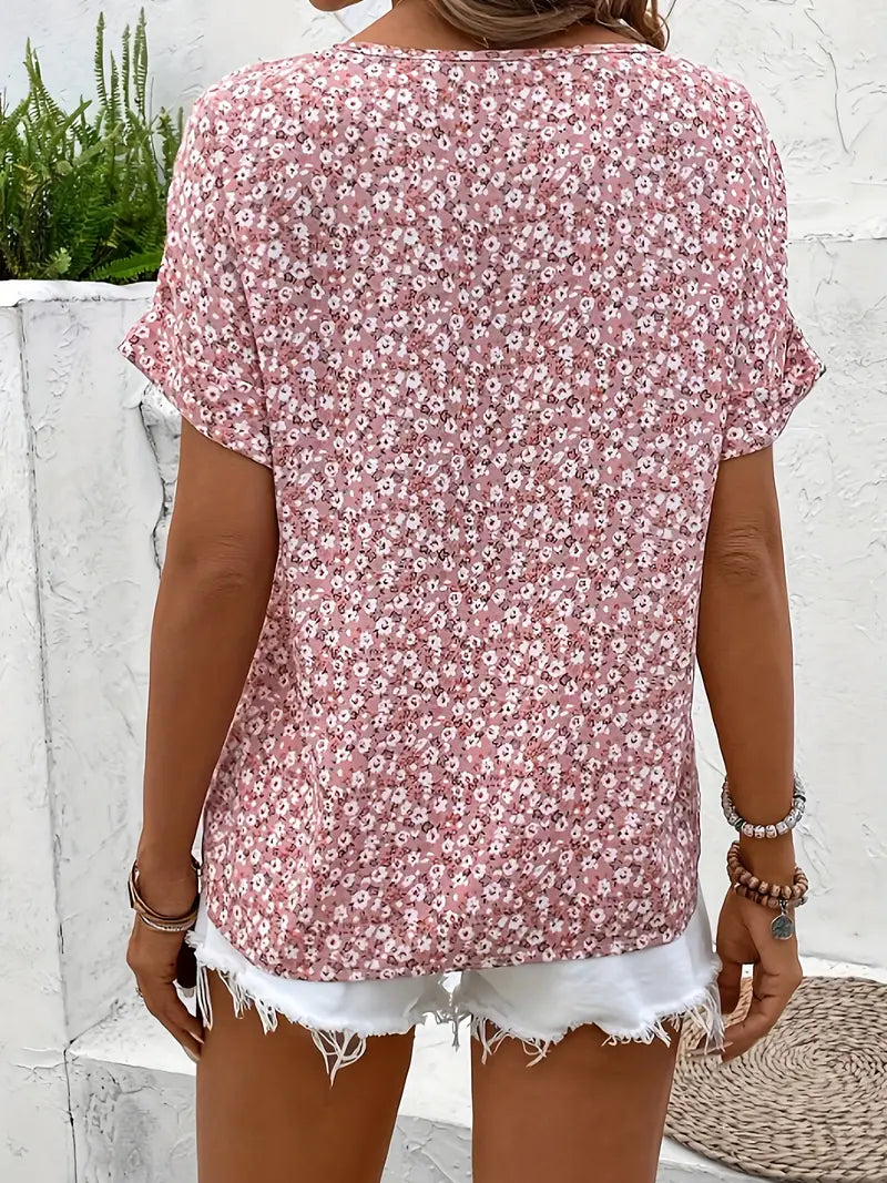 Jade Dames Top | Bloemenprint, Luchtig Ontwerp, 100% Katoen 1