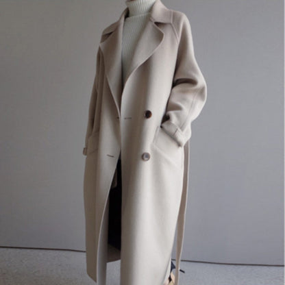 Jade Dames Trenchcoat Zwart | Luxe Tweed, Getailleerd