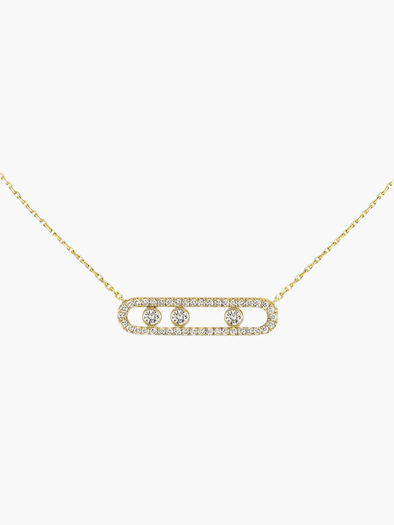 ÉLIORA | Verfijnde Ketting met Bewegende Diamanten