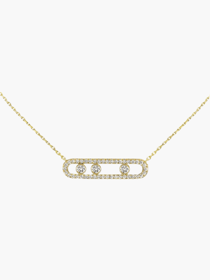 ÉLIORA | Verfijnde Ketting met Bewegende Diamanten