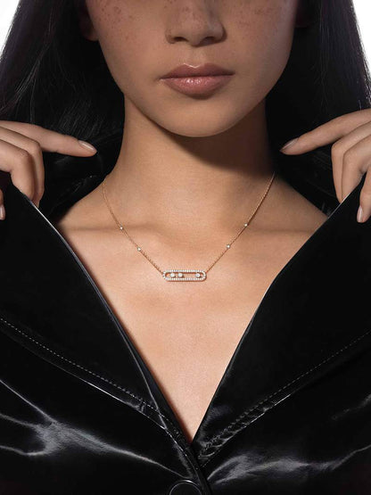 ÉLIORA | Verfijnde Ketting met Bewegende Diamanten