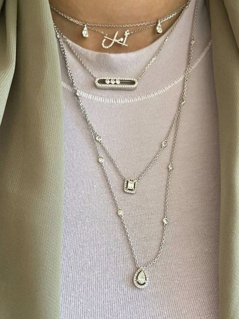 ÉLIORA | Verfijnde Ketting met Bewegende Diamanten