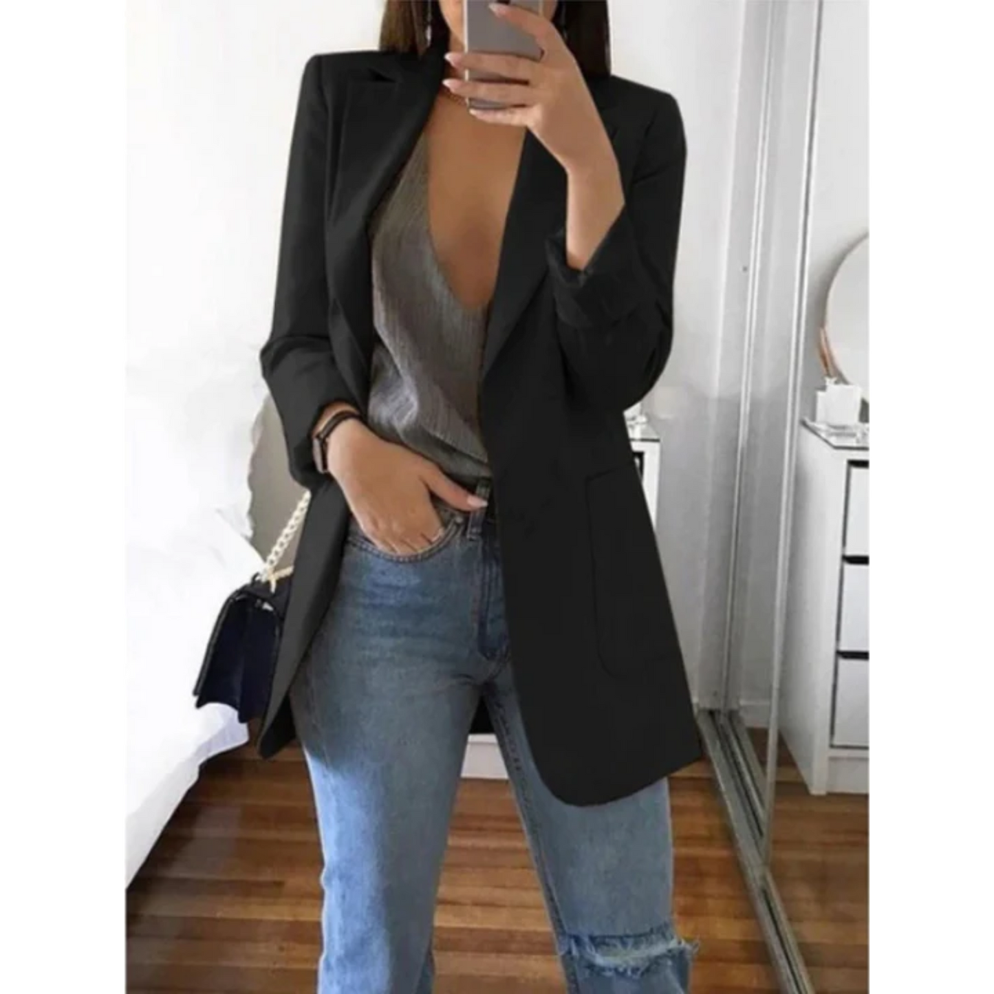 Julianne Dames Blazer | Zwart, Slim-Fit en Elegant 13