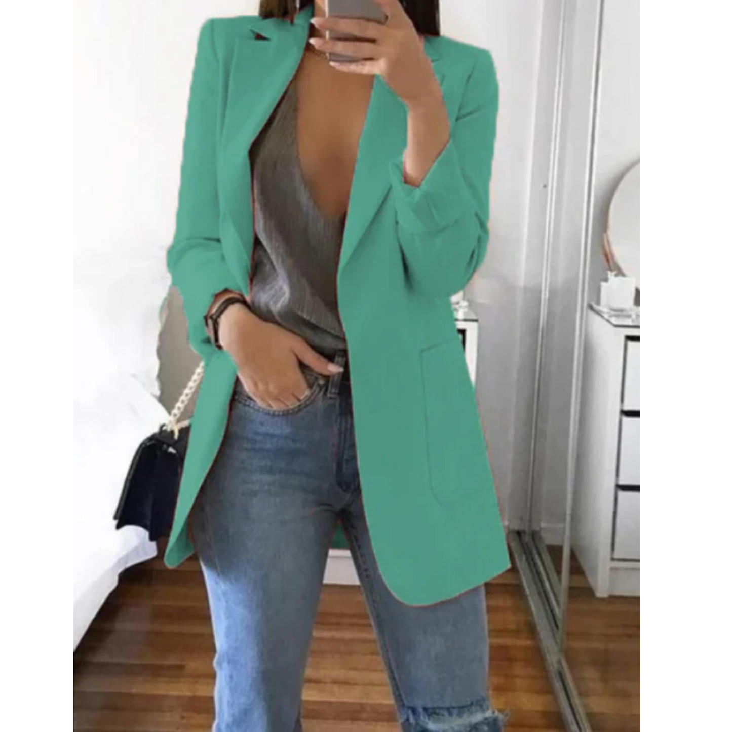 Julianne Dames Blazer | Zwart, Slim-Fit en Elegant 14