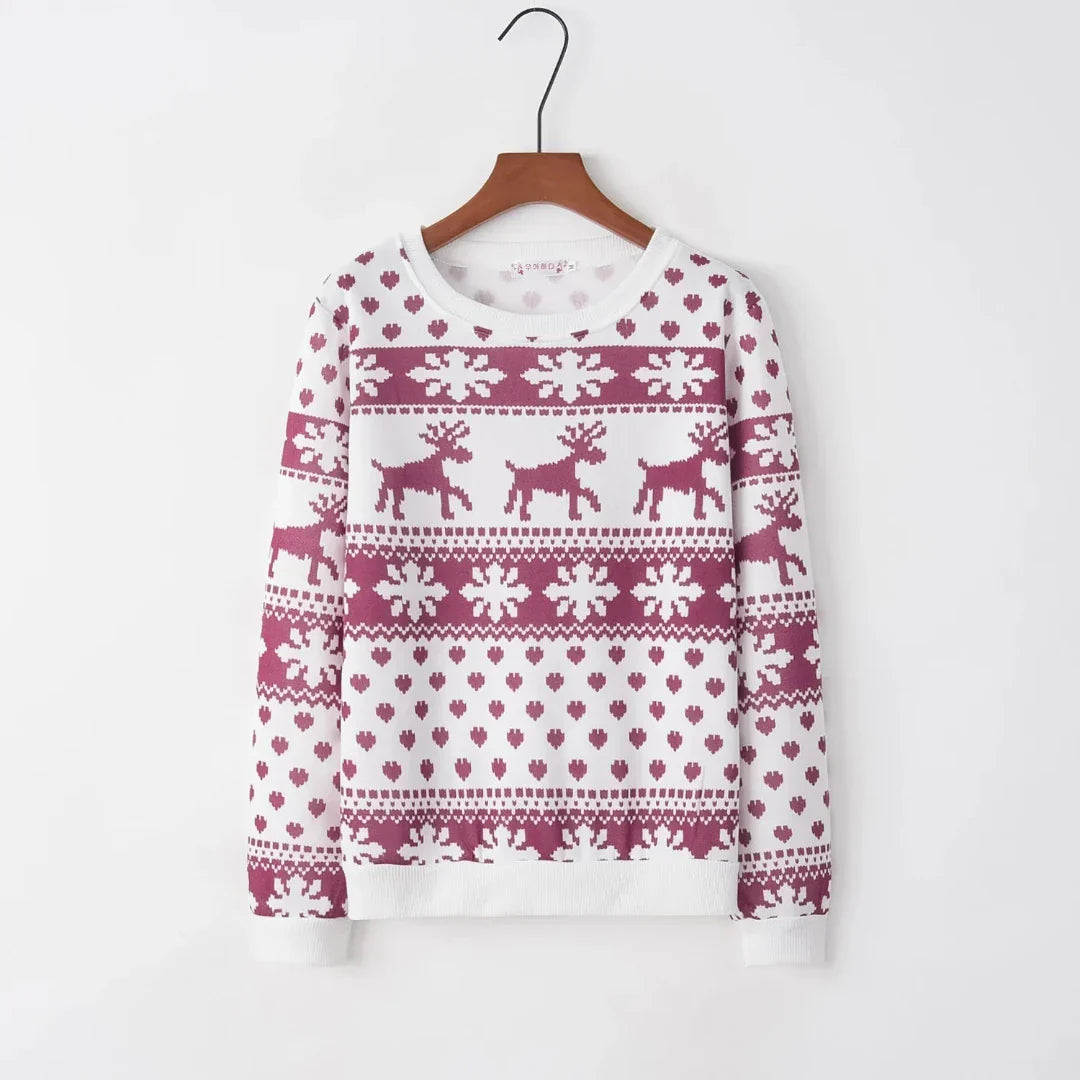 Kendra Dames Kersttrui | Gebreide Stof met Rendieren, Comfortabele Pasvorm 0