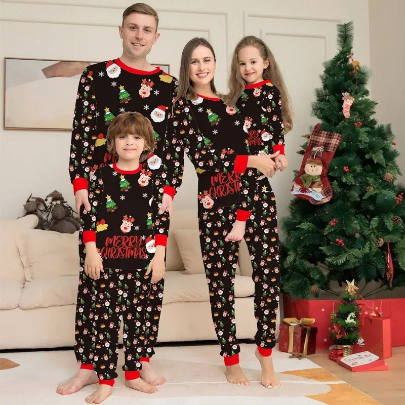 Kerstfamilie Pyjama Set | Zachte, Warme Loungekleding voor het Gezin