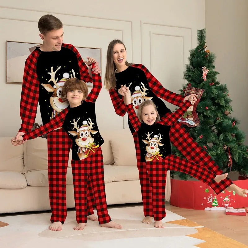 Kerstfamilie Pyjama Set | Zachte, Warme Loungekleding voor het Gezin