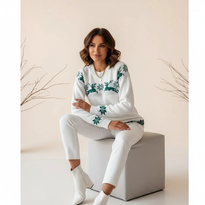 Kira Dames Kersttrui | 100% Acryl, Comfortabele Regular Fit en Feestelijke Look 0